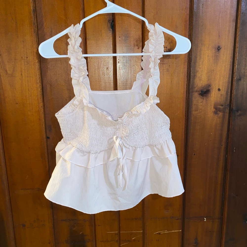 SHEIN Blush Pink Ruffled  Top